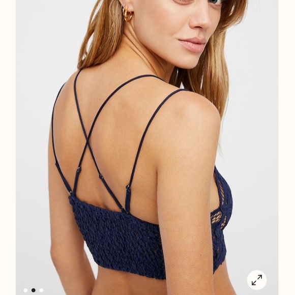 FREE PEOPLE BLUE KNIT BRALETTE - Picture 12 of 16